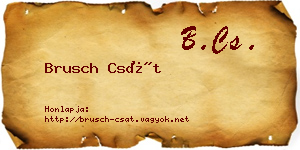 Brusch Csát névjegykártya
